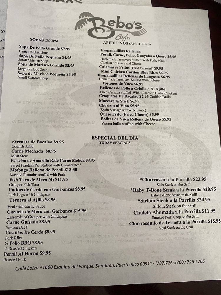 Bebe’s Café Menu, Prices, Business hours & Near Me – Your Local Joint!